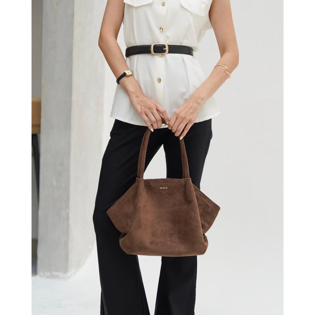 GRACIE - Noire Suede Bag