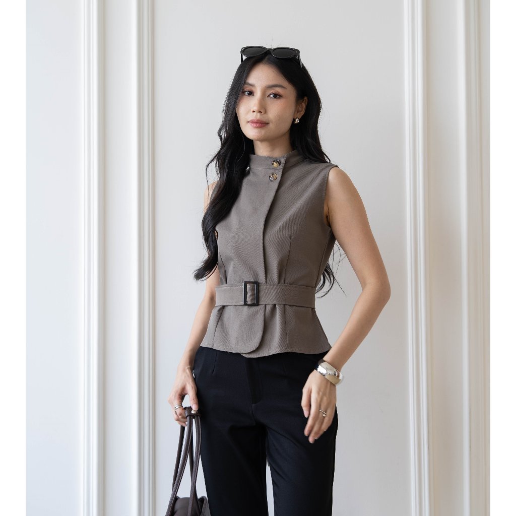 IWEARGRACIE - Aveline Top / Atasan Sleeveless / Atasan Baju Kekinian Wanita