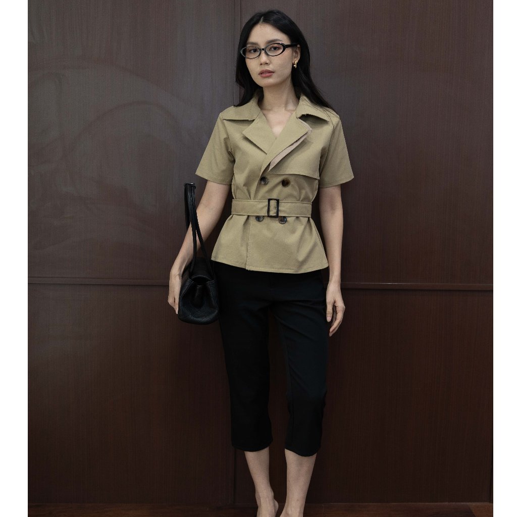 IWEARGRACIE - Vesper Short Sleeve / Atasan Kekinian Wanita / Kemeja Wanita