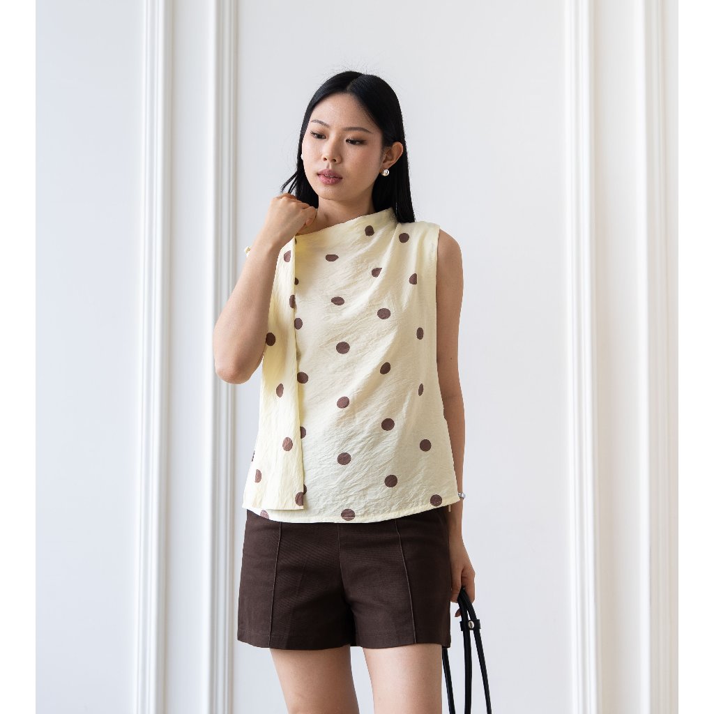 IWEARGRACIE - Liora Top / Blouse Wanita / Baju Atasan Wanita / Atasan Polkadot