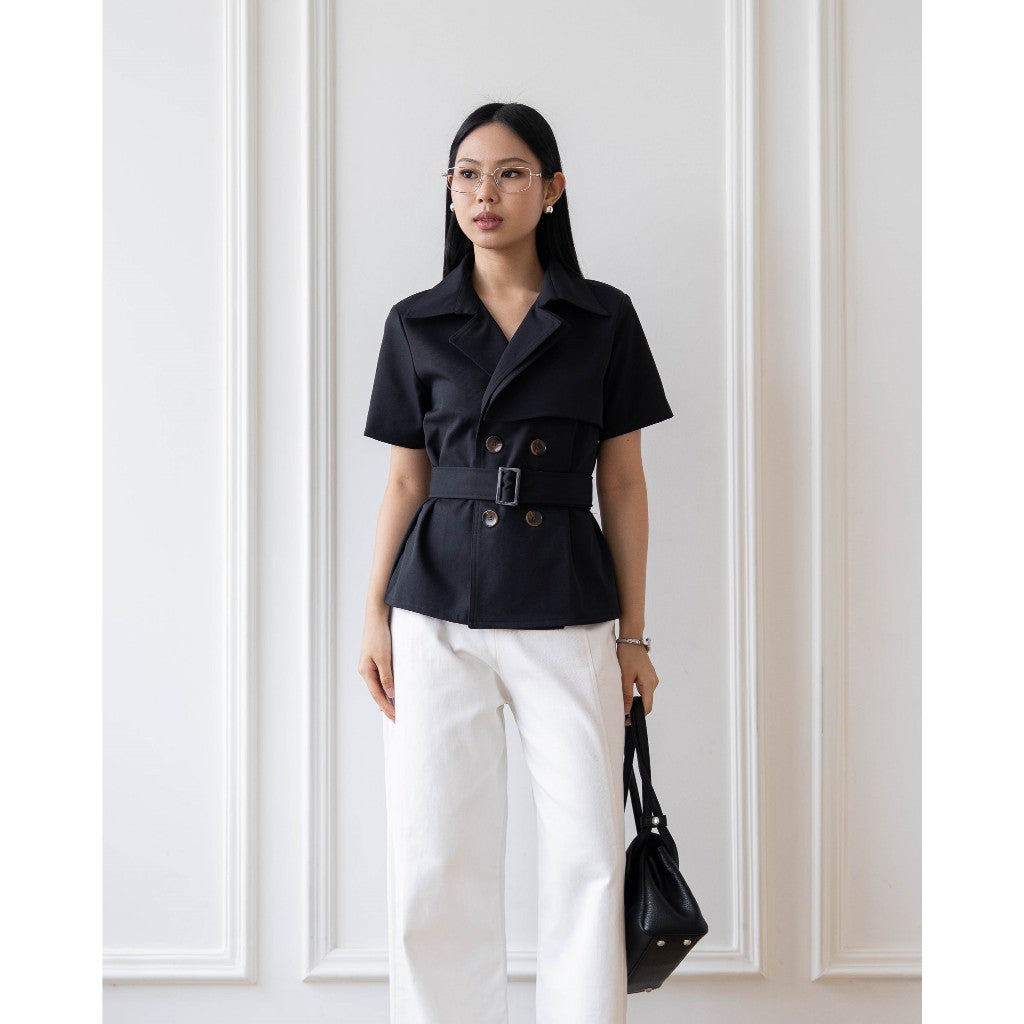 IWEARGRACIE - Vesper Short Sleeve / Atasan Kekinian Wanita / Kemeja Wanita