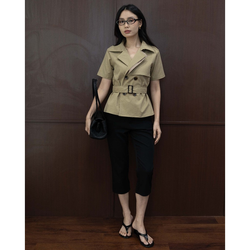 IWEARGRACIE - Vesper Short Sleeve / Atasan Kekinian Wanita / Kemeja Wanita